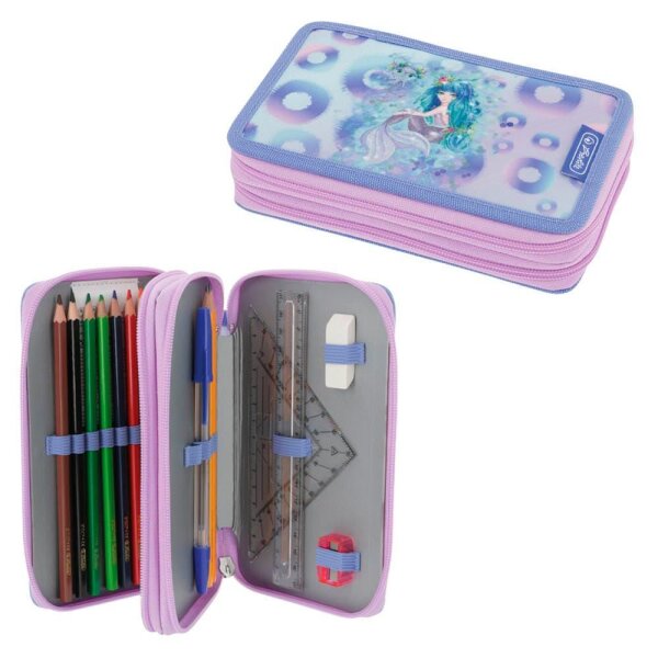 herlitz Federmäppchen befüllt Mystic Mermaid Motiv 23-teilig, 19,3 x 11,5 cm