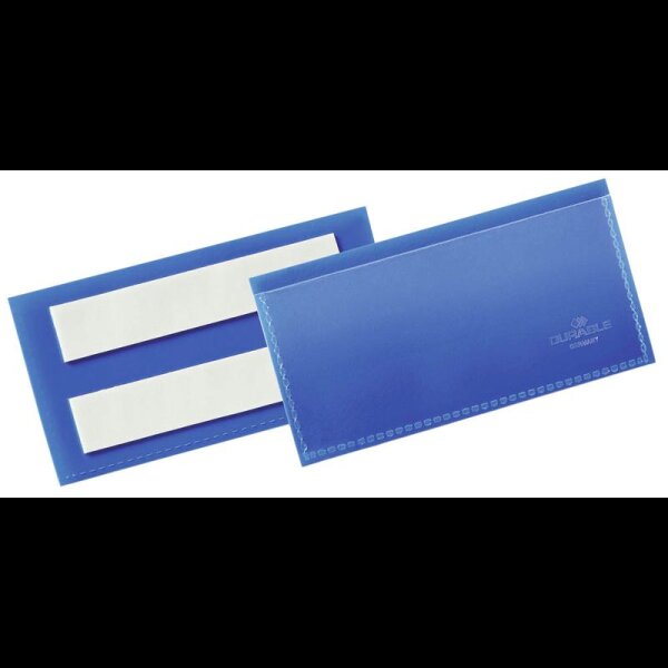 DURABLE Etikettentaschen blau 10,0 x 3,8 cm, 50 St.