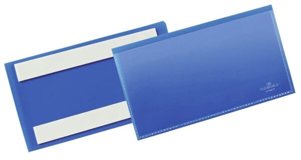 DURABLE Etikettentaschen blau 15,0 x 6,7 cm, 50 St.