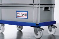 DURABLE Etikettentaschen blau 15,0 x 6,7 cm, 50 St.