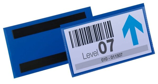 DURABLE Magnettaschen blau 15,0 x 6,7 cm, 50 St.