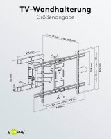 goobay TV-Wandhalterung Pro FULLMOTION (XL) schwarz