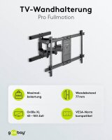 goobay TV-Wandhalterung Pro FULLMOTION (XL) schwarz
