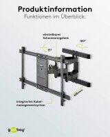 goobay TV-Wandhalterung Pro FULLMOTION (XL) schwarz