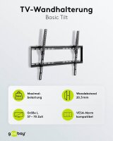 goobay TV-Wandhalterung Basic TILT (L) schwarz