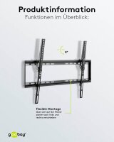 goobay TV-Wandhalterung Basic TILT (L) schwarz