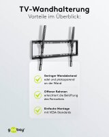 goobay TV-Wandhalterung Basic TILT (L) schwarz