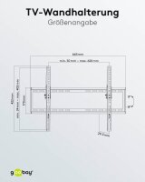 goobay TV-Wandhalterung Basic TILT (L) schwarz