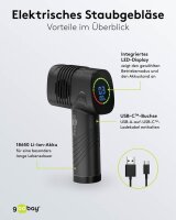 goobay Akku-Staubgebläse 46,8 W, mit 1 Akku