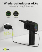 goobay Akku-Staubgebläse 46,8 W, mit 1 Akku