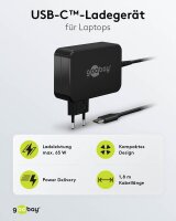 goobay Ladekabel mit Adapter schwarz, Kabellänge:...