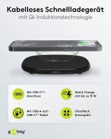 goobay Induktive Ladestation schwarz, Kabellänge:...