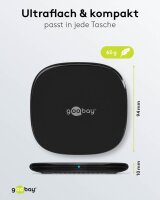 goobay Induktive Ladestation schwarz, Kabellänge: 1,0 m, 15 Watt