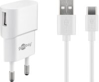 goobay Ladekabel mit Adapter weiß, Kabellänge:...