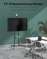 goobay TV-Ständer 59508 schwarz für Fernseher bis 50,0 kg, Bodenständer