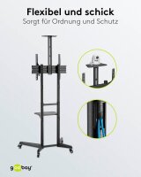 goobay TV-Ständer 59508 schwarz für Fernseher bis 50,0 kg, Bodenständer