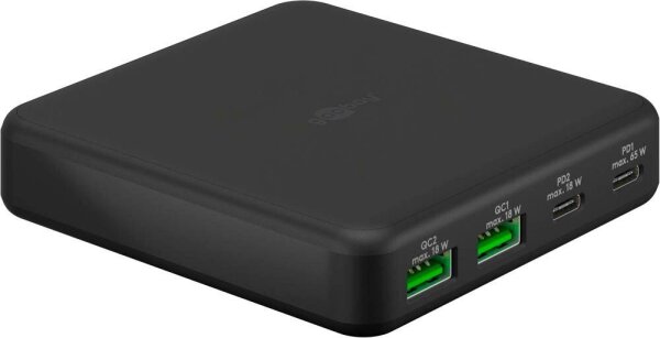 goobay Ladeadapter schwarz, Kabellänge: 1,5 m, 65 Watt
