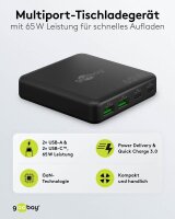 goobay Ladeadapter schwarz, Kabellänge: 1,5 m, 65 Watt