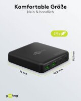 goobay Ladeadapter schwarz, Kabellänge: 1,5 m, 65 Watt