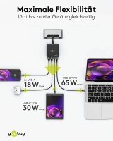 goobay Ladeadapter schwarz, Kabellänge: 1,5 m, 65 Watt