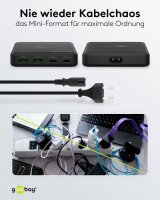 goobay Ladeadapter schwarz, Kabellänge: 1,5 m, 65 Watt