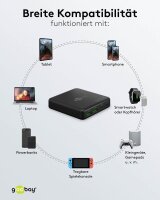 goobay Ladeadapter schwarz, Kabellänge: 1,5 m, 65 Watt