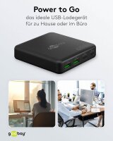 goobay Ladeadapter schwarz, Kabellänge: 1,5 m, 65 Watt