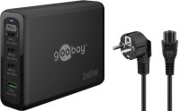 goobay Ladeadapter schwarz, Kabellänge: 1,0 m, 240 Watt
