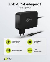 goobay Ladekabel mit Adapter schwarz, Kabellänge:...