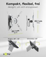 goobay TV-Wandhalterung Caravan TILT (M) silber