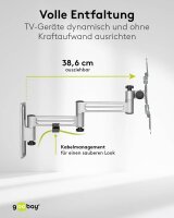 goobay TV-Wandhalterung Caravan FULLMOTION (M) silber