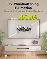 goobay TV-Wandhalterung Basic FULLMOTION (L) schwarz