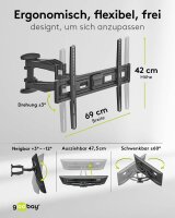 goobay TV-Wandhalterung Basic FULLMOTION (L) schwarz