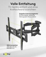 goobay TV-Wandhalterung Basic FULLMOTION (L) schwarz