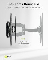 goobay TV-Wandhalterung Basic FULLMOTION (L) schwarz