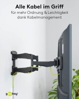 goobay TV-Wandhalterung Basic FULLMOTION (L) schwarz