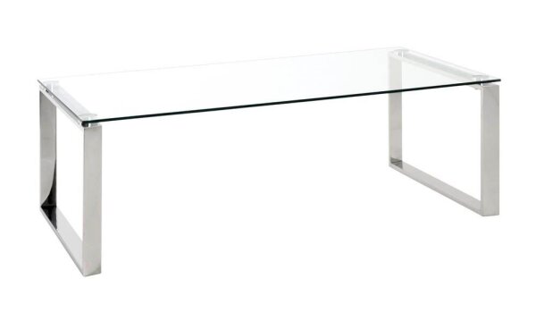 HAKU Möbel Couchtisch rechteckig Glas transparent 120,0 x 60,0 x 40,0 cm, 1 St.