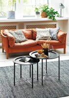 HAKU Möbel Couchtische-Set Metall schwarz