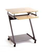 HAKU Möbel PC-Tisch mit Rollen eiche hell 60,0 x...
