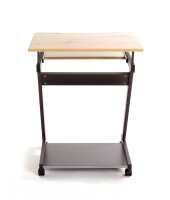 HAKU Möbel PC-Tisch mit Rollen eiche hell 60,0 x 49,0 x 75,0 cm