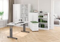 HAMMERBACHER Basic 1606 Rollcontainer weiß 4 Auszüge 42,8 x 58,0 x 59,0 cm