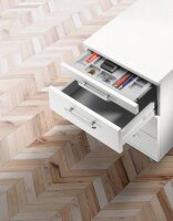 HAMMERBACHER Basic 1606 Rollcontainer weiß 4 Auszüge 42,8 x 58,0 x 59,0 cm
