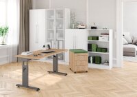 HAMMERBACHER Basic 1606 Rollcontainer asteiche 4 Auszüge 42,8 x 58,0 x 59,0 cm