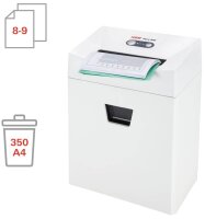 HSM Pure 320 Aktenvernichter mit Partikelschnitt P-4, 3,9 x 30 mm, bis 8 Blatt, weiß