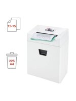 HSM Pure 320 Aktenvernichter mit Streifenschnitt P-2, 3,9 mm, bis 15 Blatt, weiß