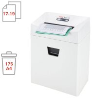 HSM Pure 320 Aktenvernichter mit Streifenschnitt P-2, 5,8 mm, bis 19 Blatt, weiß