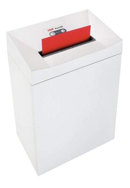 HSM Pure 530 Aktenvernichter mit Streifenschnitt P-2, 3,9 mm, bis 21 Blatt, weiß