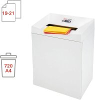 HSM Pure 530 Aktenvernichter mit Streifenschnitt P-2, 3,9 mm, bis 21 Blatt, weiß