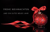 LUMA Weihnachtskarte Weihnachtskugel rot DIN B6