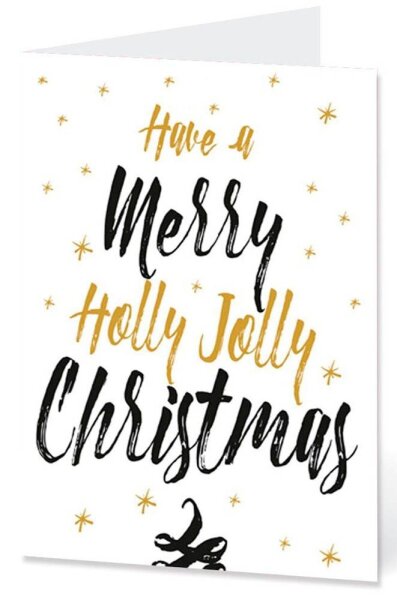 LUMA Weihnachtskarte Schrift schwarz/gold DIN B6